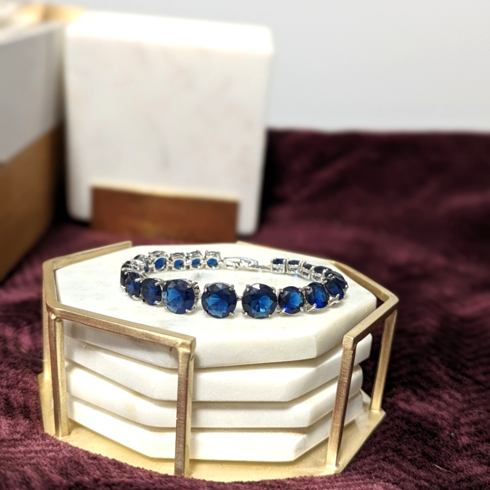 925 Silver Sapphire Bracelet